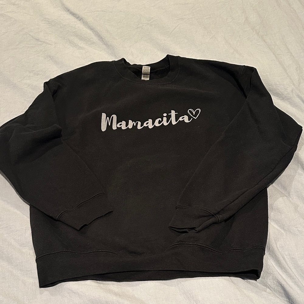 Gildan Black 'Mamacita' Crew Neck Sweater